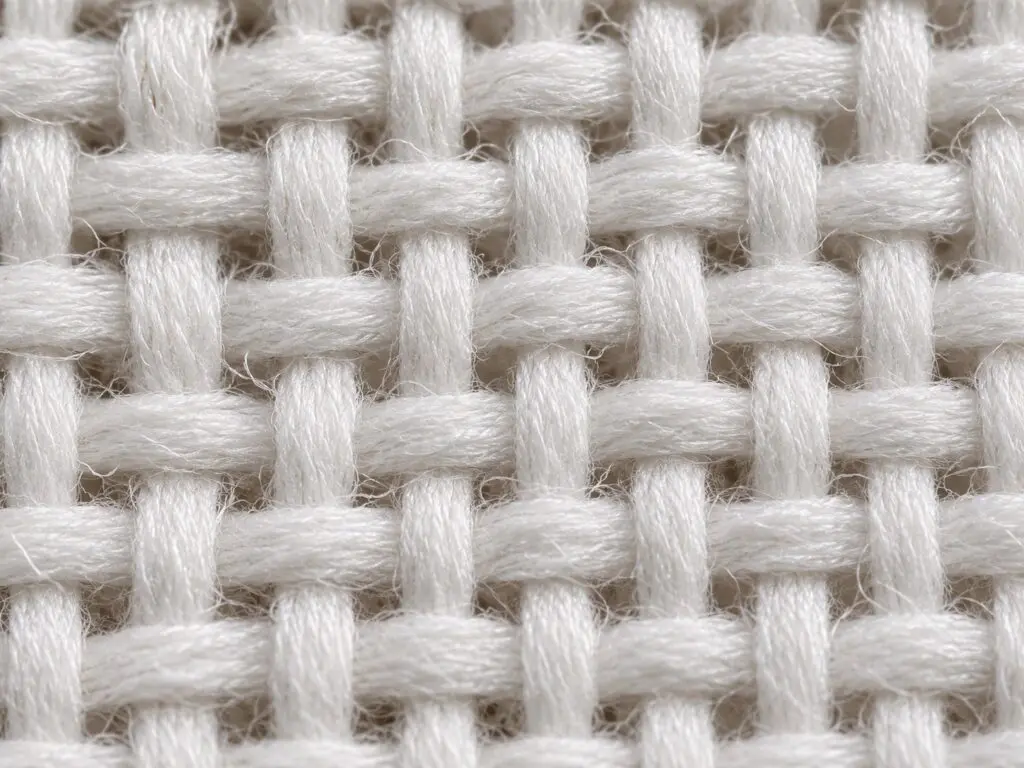 Clean white cotton fabric weave