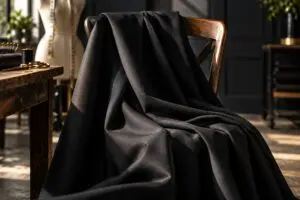 Matte Black Premium Cotton Fabric
